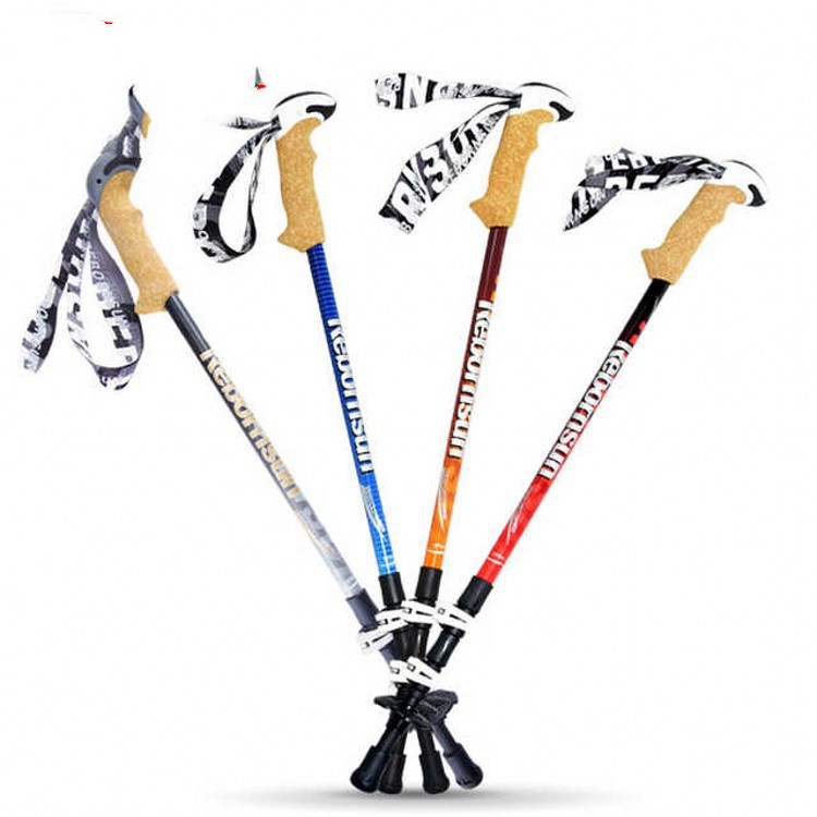 Climbing stick carbon external lock telescopic walking