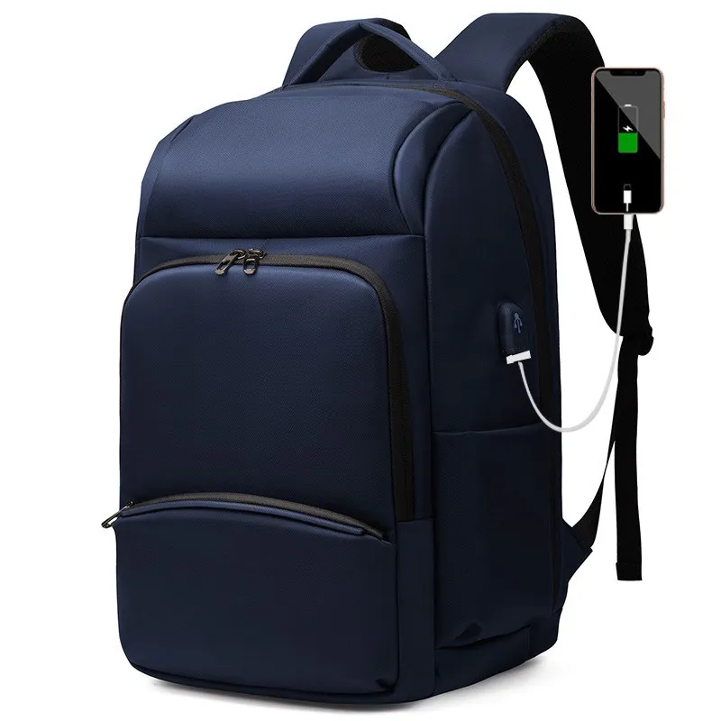 Oxford Cloth Schoolbag Anti-theft Computer Bag Backpack Men - Bule