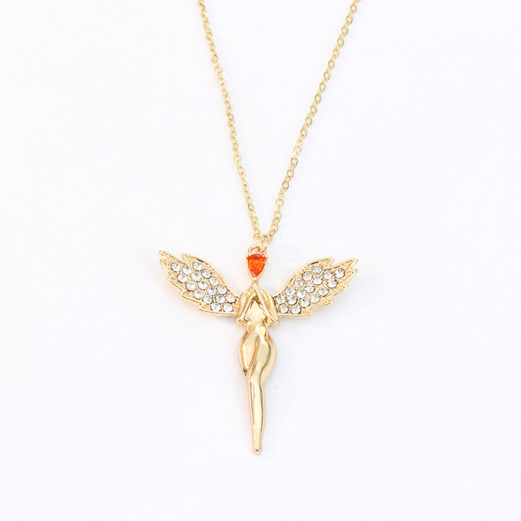 Fashion Simple Pendant Angel Wings Necklace
