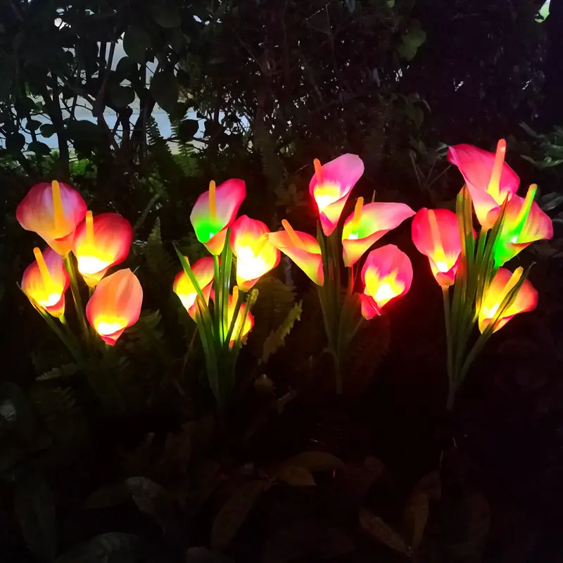 Solar Calla Lotus Lamp 4LED Landscape
