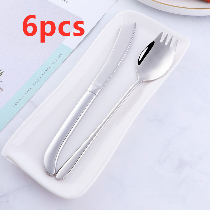 Stainless steel cutlery Pure Silver6Pcs - Shop at LoveMi