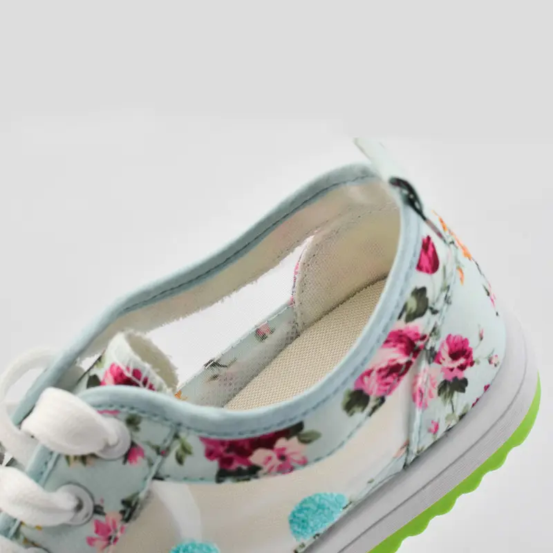 Korean Style Flat Bottom Low Cut Canvas Shoes For Children Girls Shoes