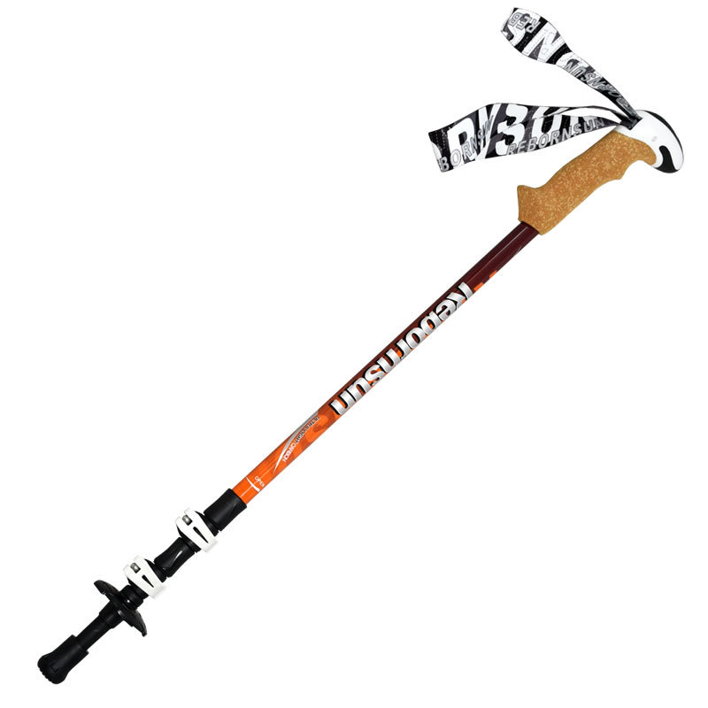 Climbing stick carbon external lock telescopic walking