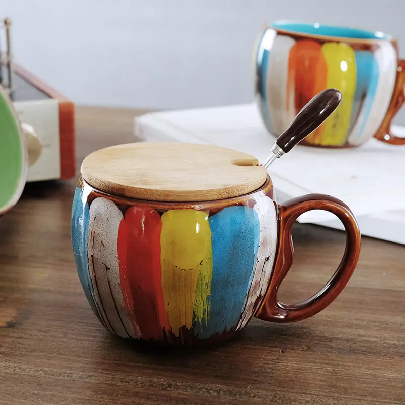 Ceramic Water Cup Creative Hand Color Coffee Milk Cup