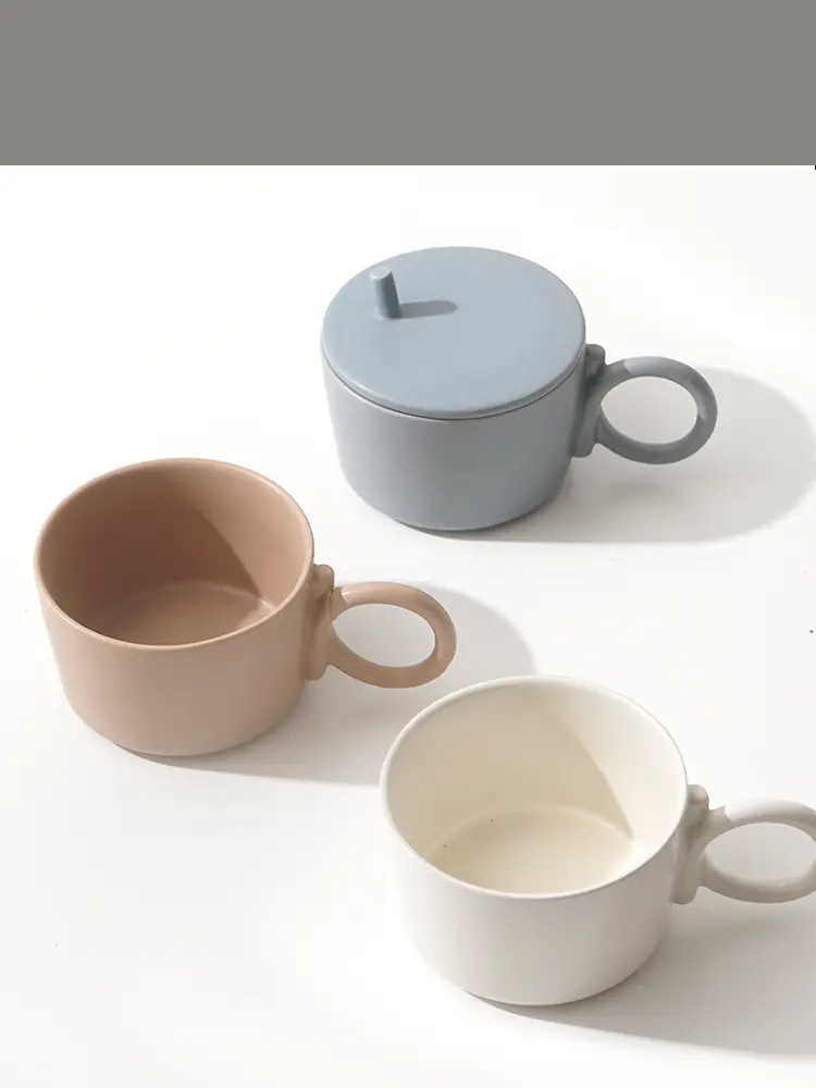 Creative Morandi Mug with Lid