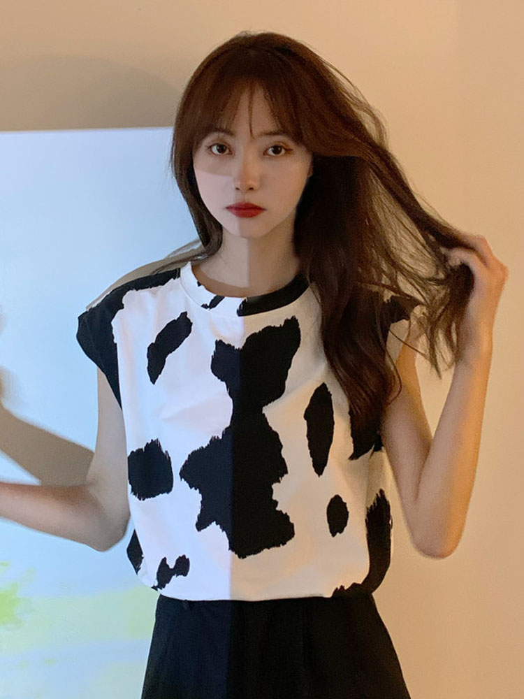 Sleeveless T-Shirt Top Women's Loose Vest