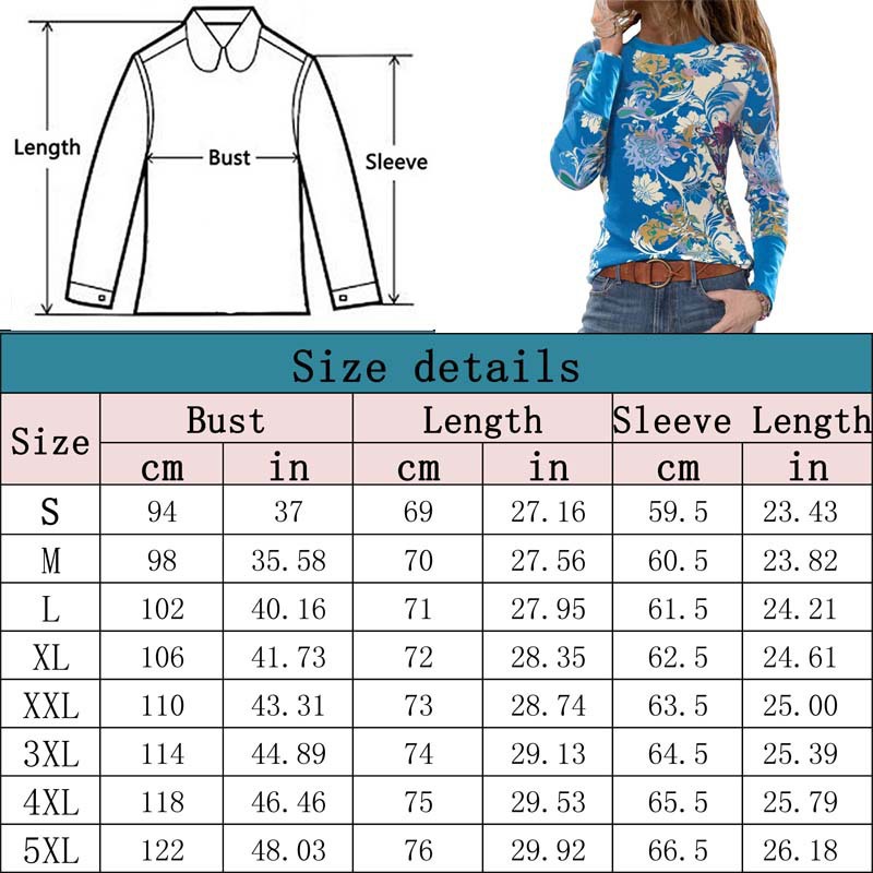 Amazon Ebay Hot Style Round Neck Print Long Sleeve T-shirt Women