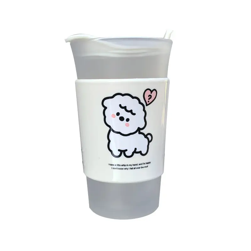 Fashion Cartoon Cute Alpaca Coffee Straw Cup