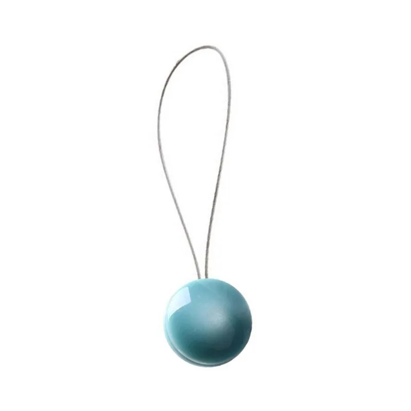 Curtain Accessories Decorative Round Buckle Stainless Steel Strap Hook - Blue