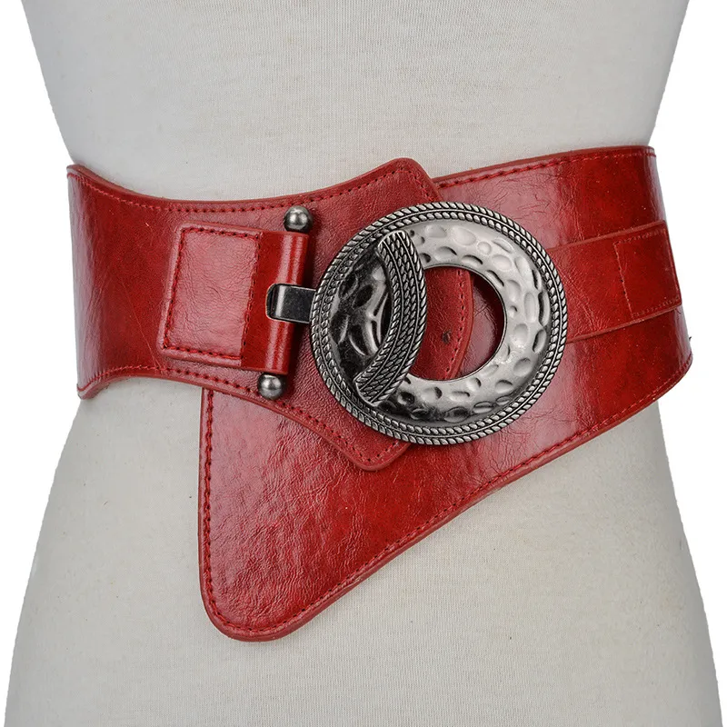 New Fall Winter Elastic Waistband Ladies Europe And America - Red
