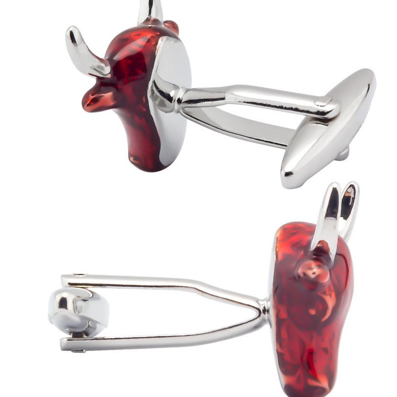 Bull Head Shaped Cufflinks, picture 3 of 4