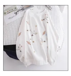 Korean Style Embroidered Sweater Women's Thin Loose - Red - View 1