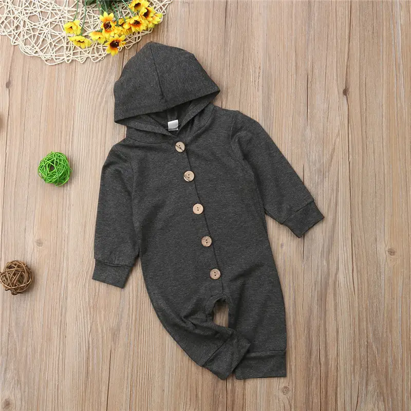 Hooded Single Breasted Baby Romper
