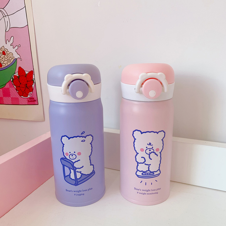 Portable Bomb Cover Type Simple Frosted Vacuum Flask