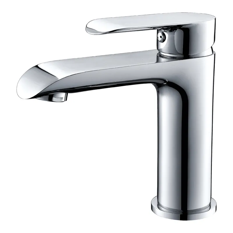 Hot And Cold Water Domestic Bathroom Counter All-brass Pull Faucet - Silver