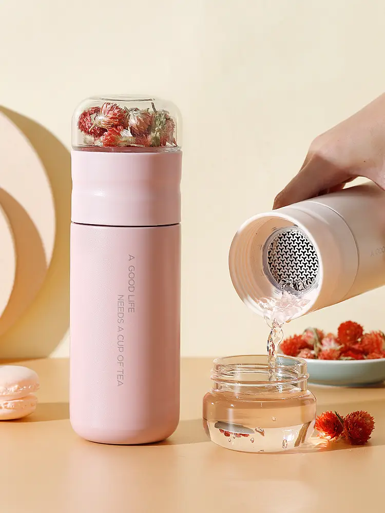 Tea And Water Separation 316 Stainless Steel Vacuum Flask