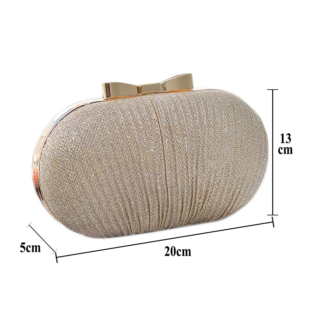 حقيبة سلسلة جلدية بتصميم فيونكة بيضة الإوز