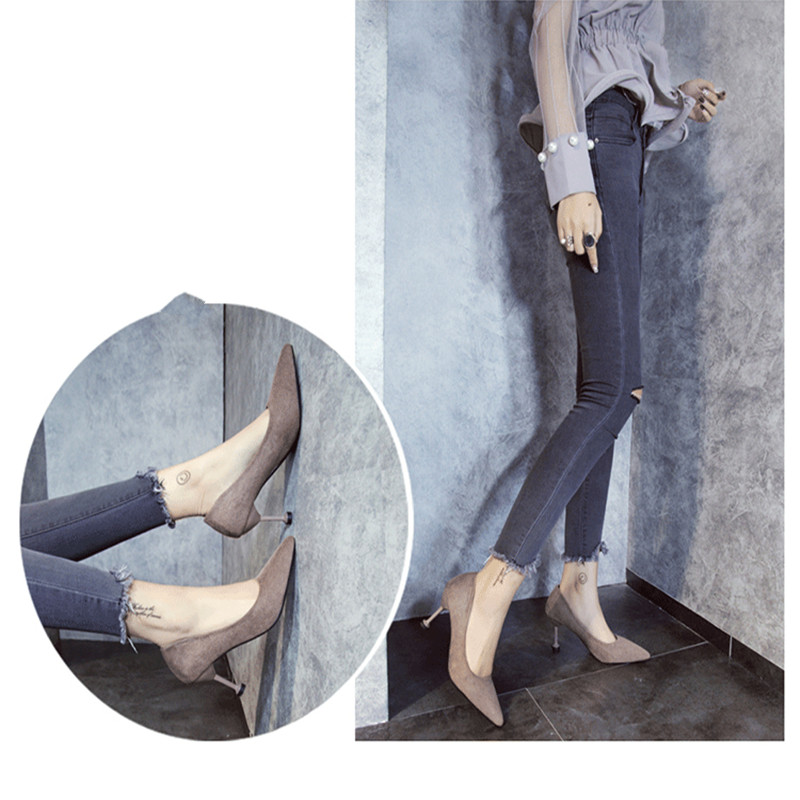 High Heels Black Stiletto Professional Shoes