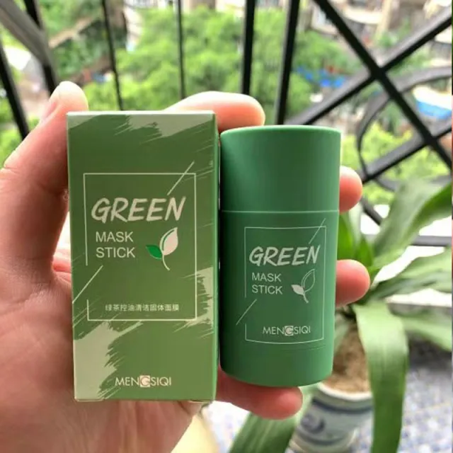 Face Blackhead Cream Eggplant Green Tea Cooling Deep Cleansing Clay Mask Green - Shop at LoveMi
