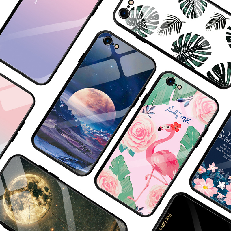 Tempered Glass Soft Side Tpu Painted Phone Case - Image 2
