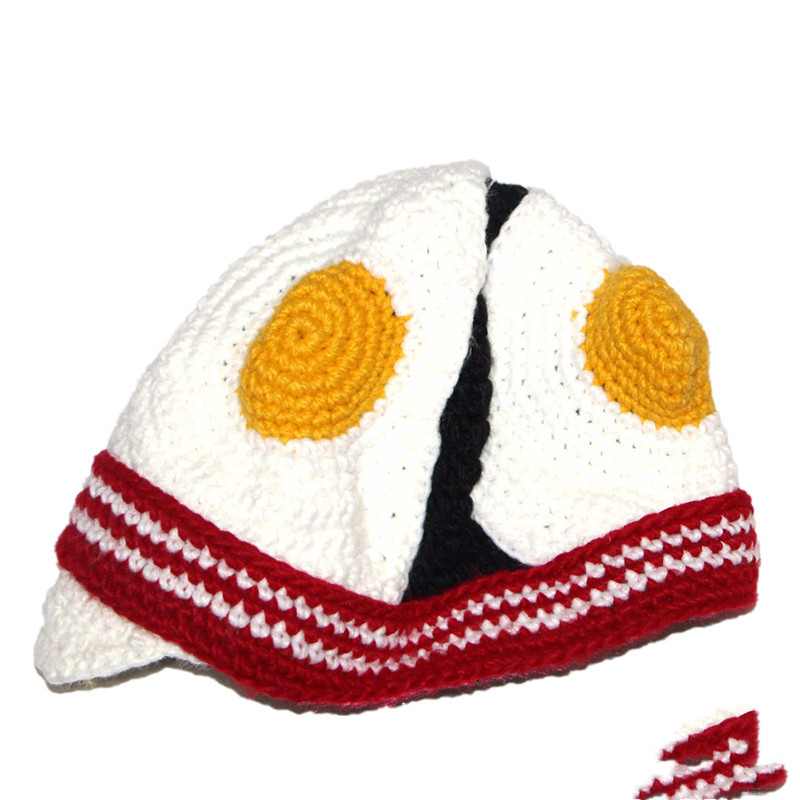 Winter Funny Egg Hat Party Props Pure Hand Knitted