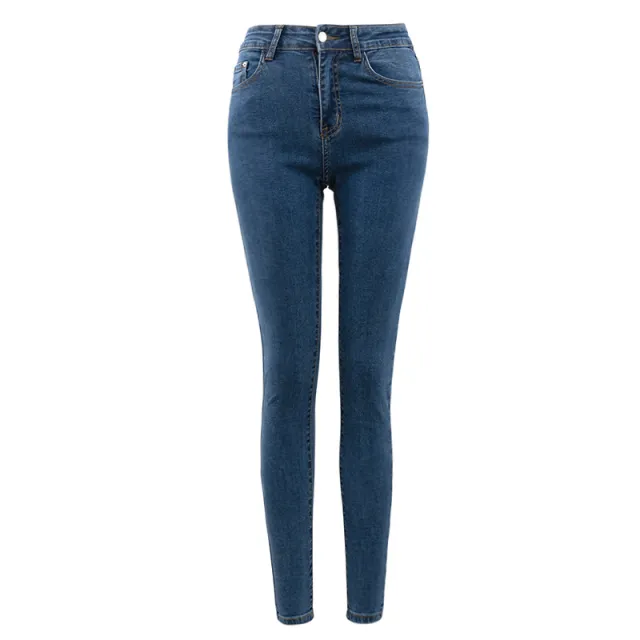 Slim Mid Waist Pencil Jeans Skinny Little Feet Skinny Jeans Women's Pants Blue - Shop at LoveMi
