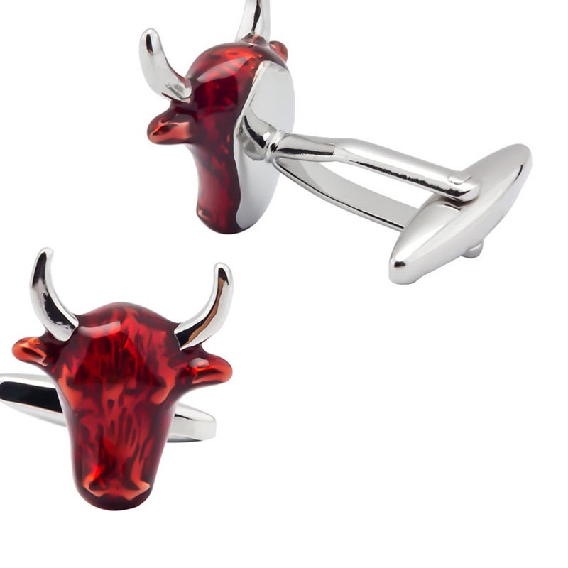 Bull Head Shaped Cufflinks, picture 2 of 4