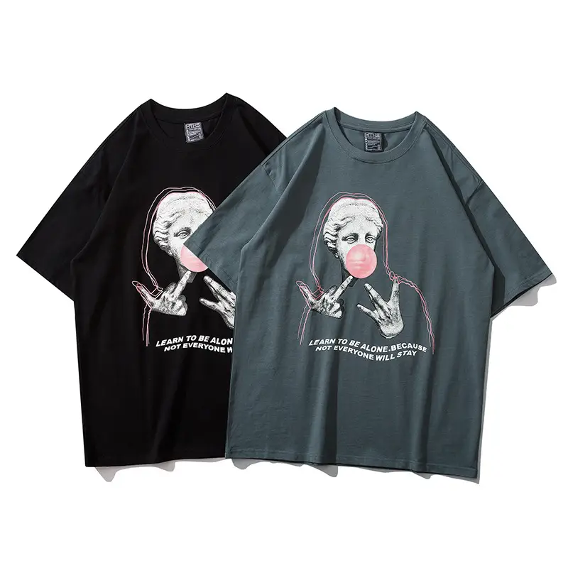 Original Hip-hop Loose Oversize Printing Couple T-shirt