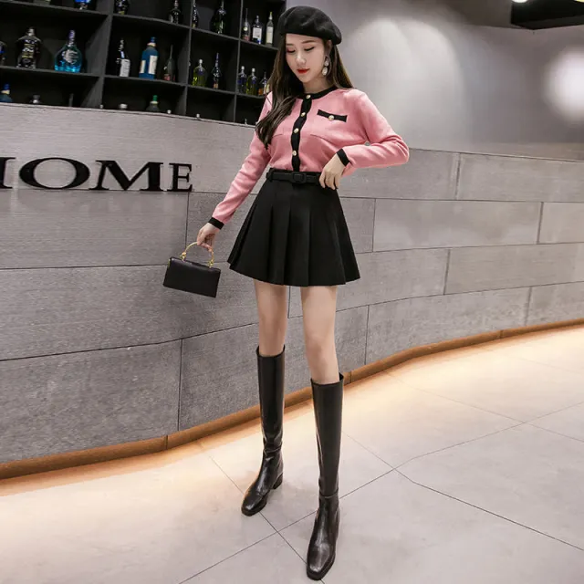 Women's New High Waist A Line Anti Glare All Match Culottes Black - Shop at LoveMi