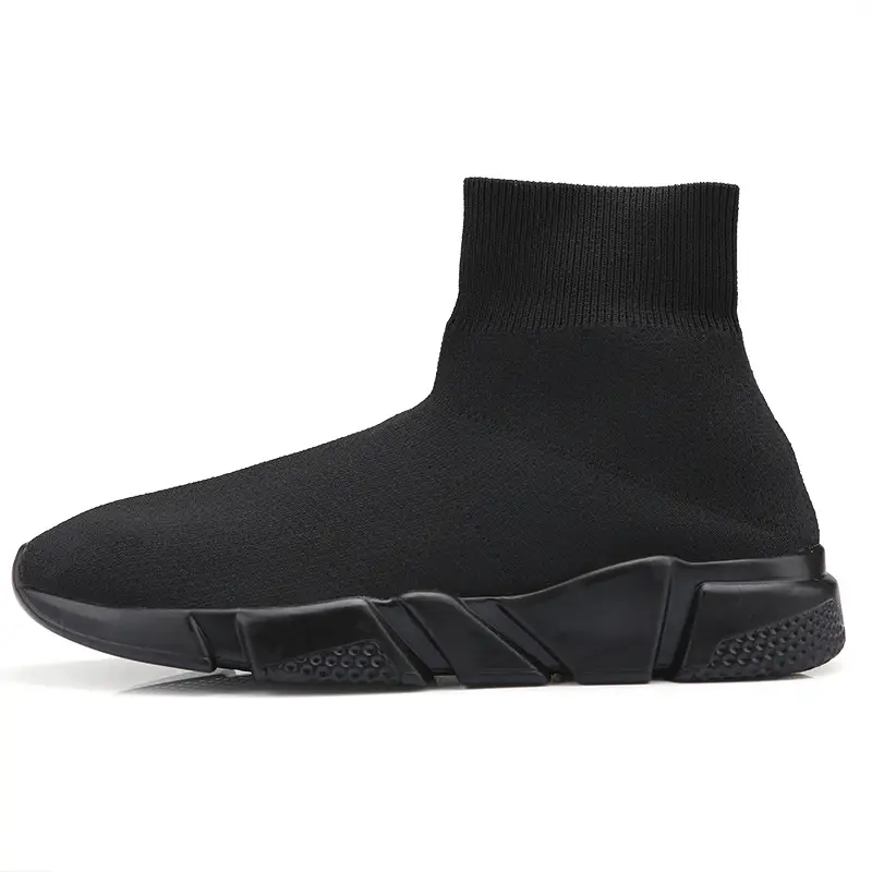 Four Seasons New Casual Shoes Men's Knitted Flying Thread