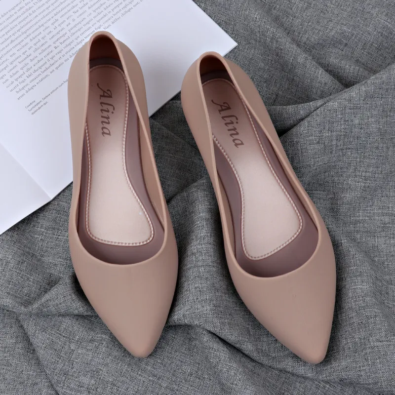 Stylish Casual Sandals With Pointed Wedge Heels - Khaki