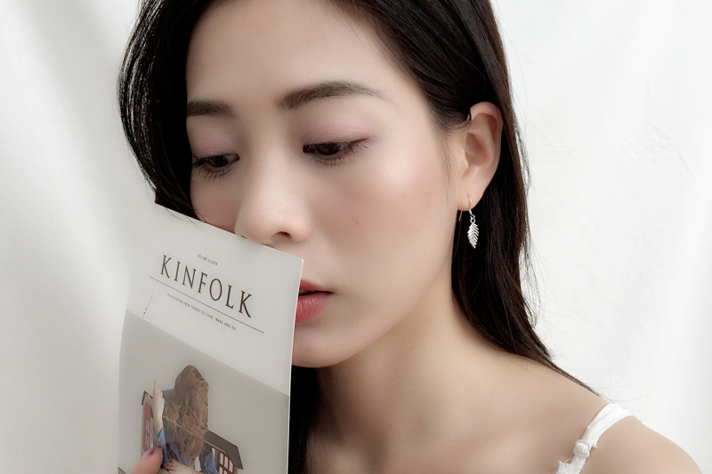 Korean Temperament Leaf Earrings Simple Leaves