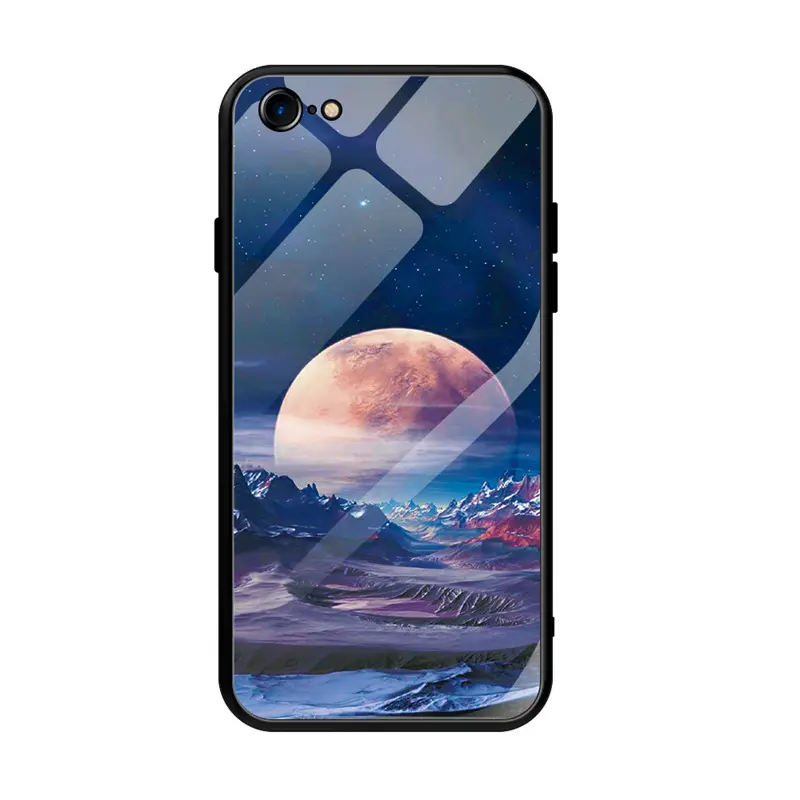 Tempered Glass Soft Side Tpu Painted Phone