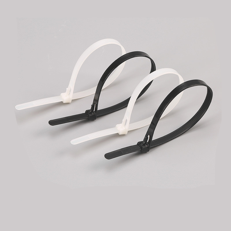 Removable National Standard Loose Buckle Nylon Cable Tie Black And White