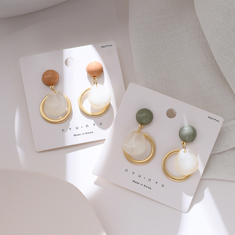 Fashion Simple French Morandi Earrings Femininity