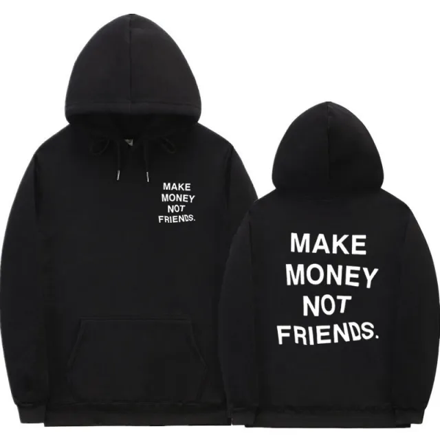Hooded Sweater For Men And Women Fall Winter Fleece Sweatshirt Jacket Black - Shop at LoveMi