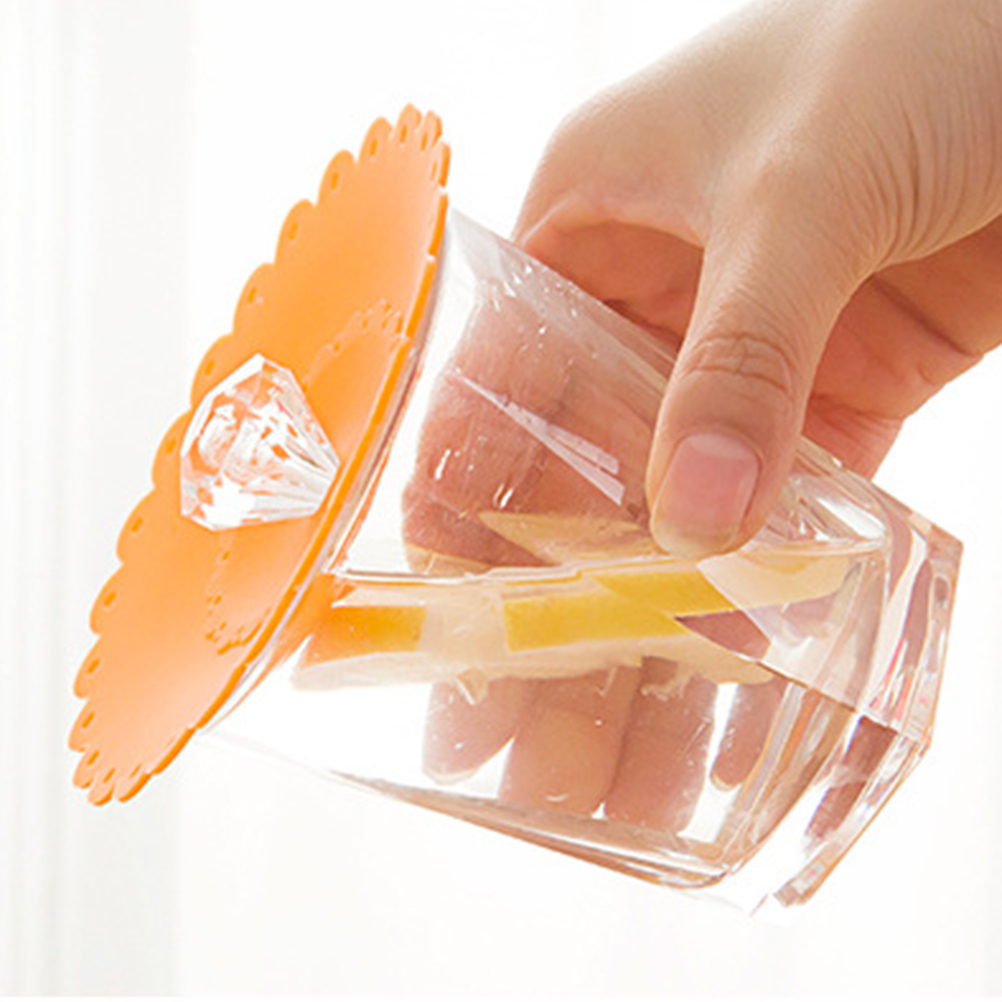 Glass Lid Silicone Cup Lid Glass Lid 6 Piece Set