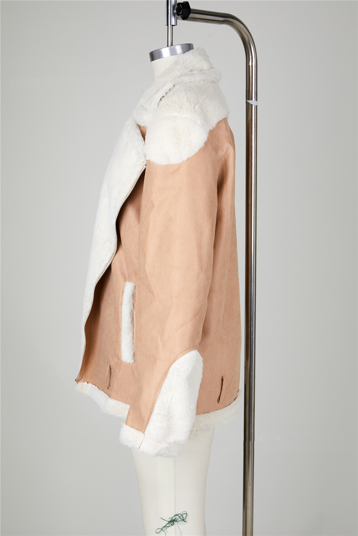 New Men's Suede Motorcycle Warmth Padded Jacket