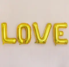 Love Letter Wedding Valentine's Day Decoration Balloon - Gold - View 1