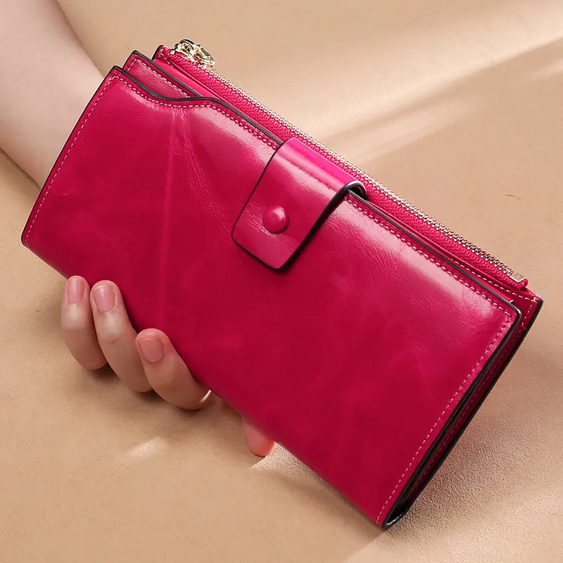 Clutch, Coin Bag, Women's Card Holder, Bill Holder, Long Wallet - Rose