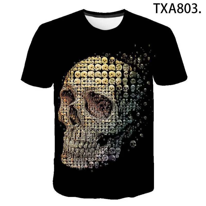 Skull Kamen Rider W 3D Digital Print Round Neck Men's And Women's T-Shirt
