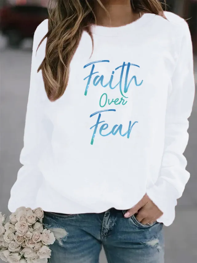Autumn Sweaters Printed Ladies' Blouses Foreign Trade Source White - Shop at LoveMi
