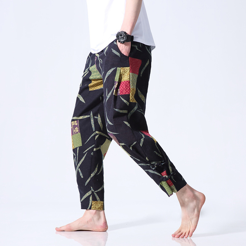 Loose Buckle Plus Size Wide-leg Pants Trendy Beach Pants