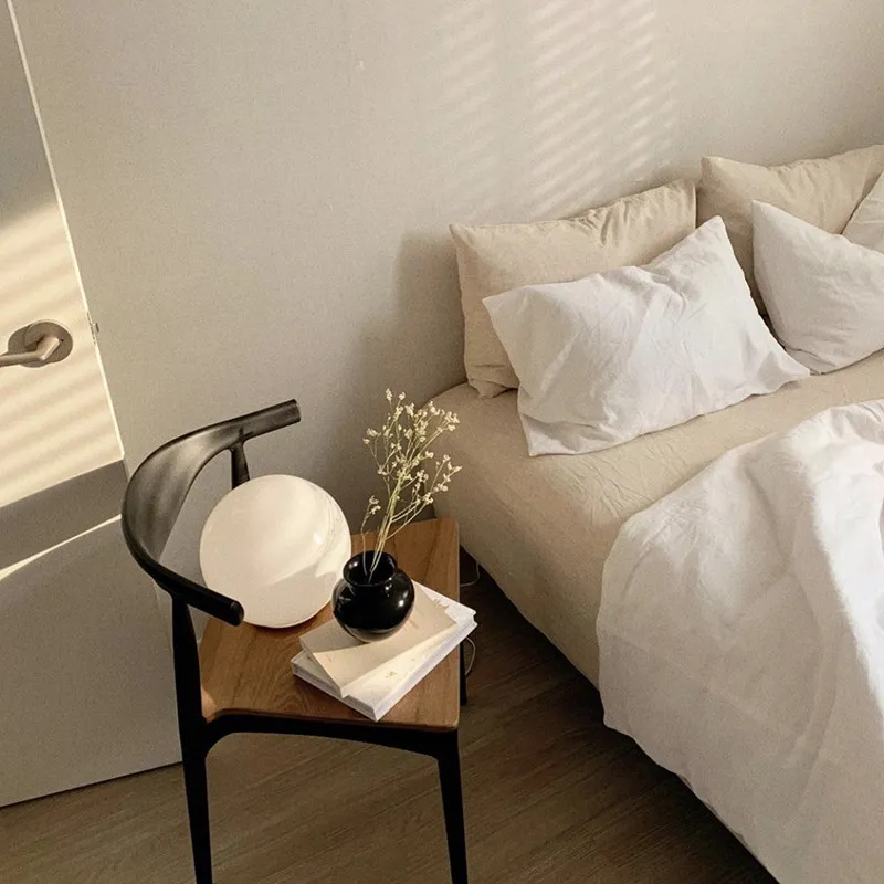 Fashionable Simple Hit Pigment Color Bed Sheet Bed Sheet - Light Grey