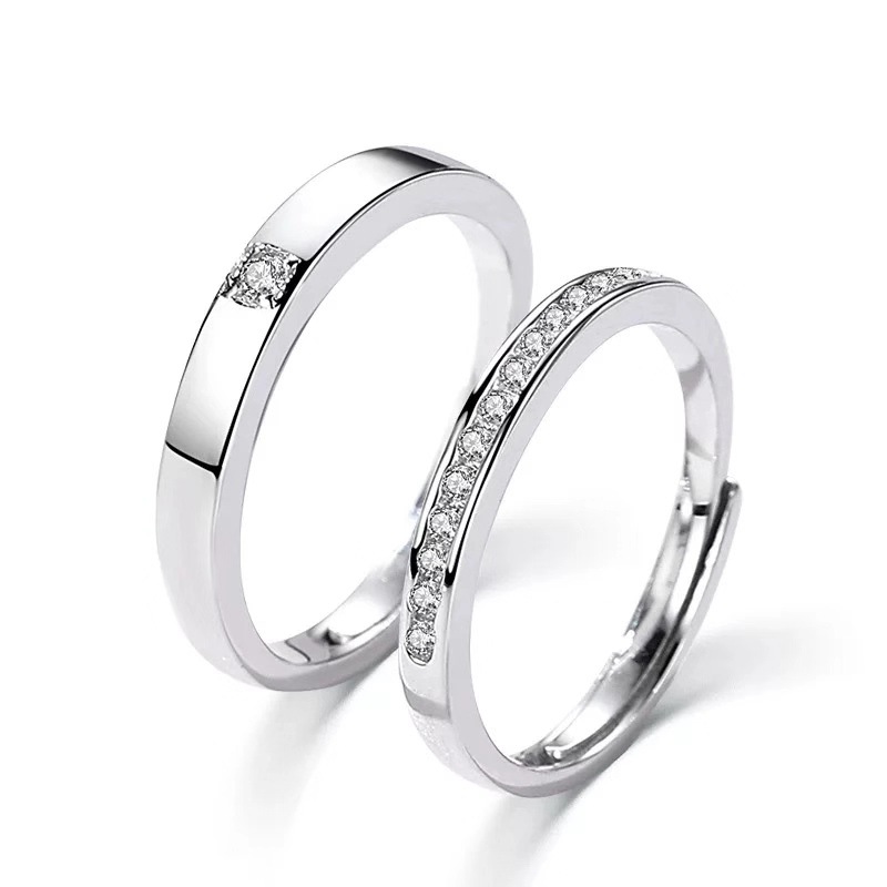 Couple Ring A Pair Of Men And Women With Diamonds