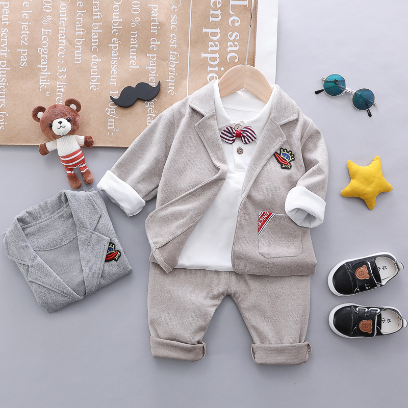Direct Selling Children's Clothing College Style Bow Tie Boy Suit