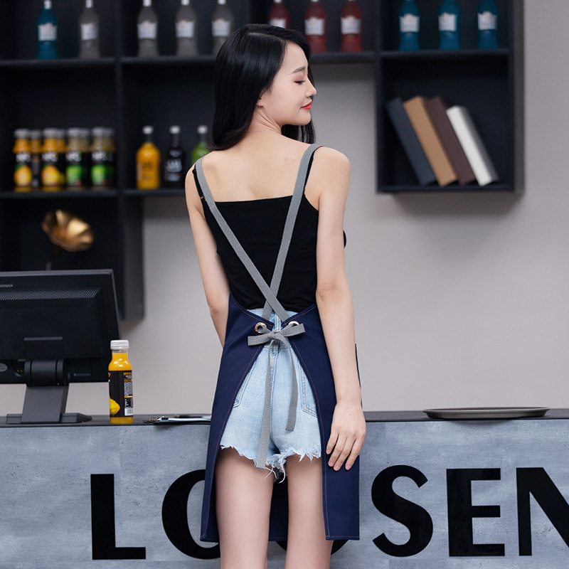 Waterproof and Oil-Proof Solid Color Apron For Men and Women