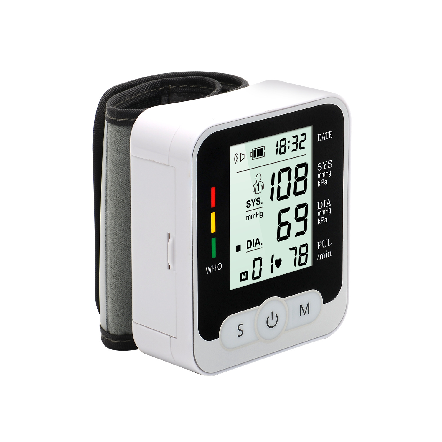 Medical Digital Wrist Blood Pressure Monitor Automatic Tonometr BP Measurement P - Picture 14 of 17
