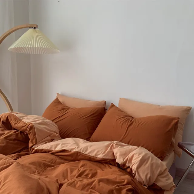 Fashionable Simple Hit Pigment Color Bed Sheet Bed Sheet Pumpkin - Shop at LoveMi