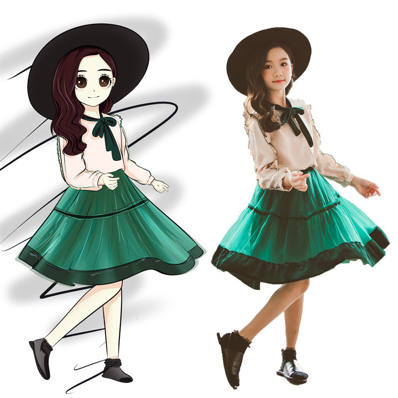 New Fashion Princess Fan Mu Ear Shirt Skirt